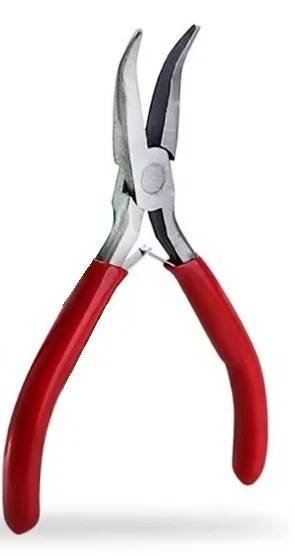 Precision Spring Loaded Bent Nose Pliers for Jewelry and Electronics
